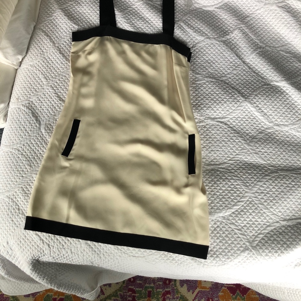 Silky and sexy cream and black mini